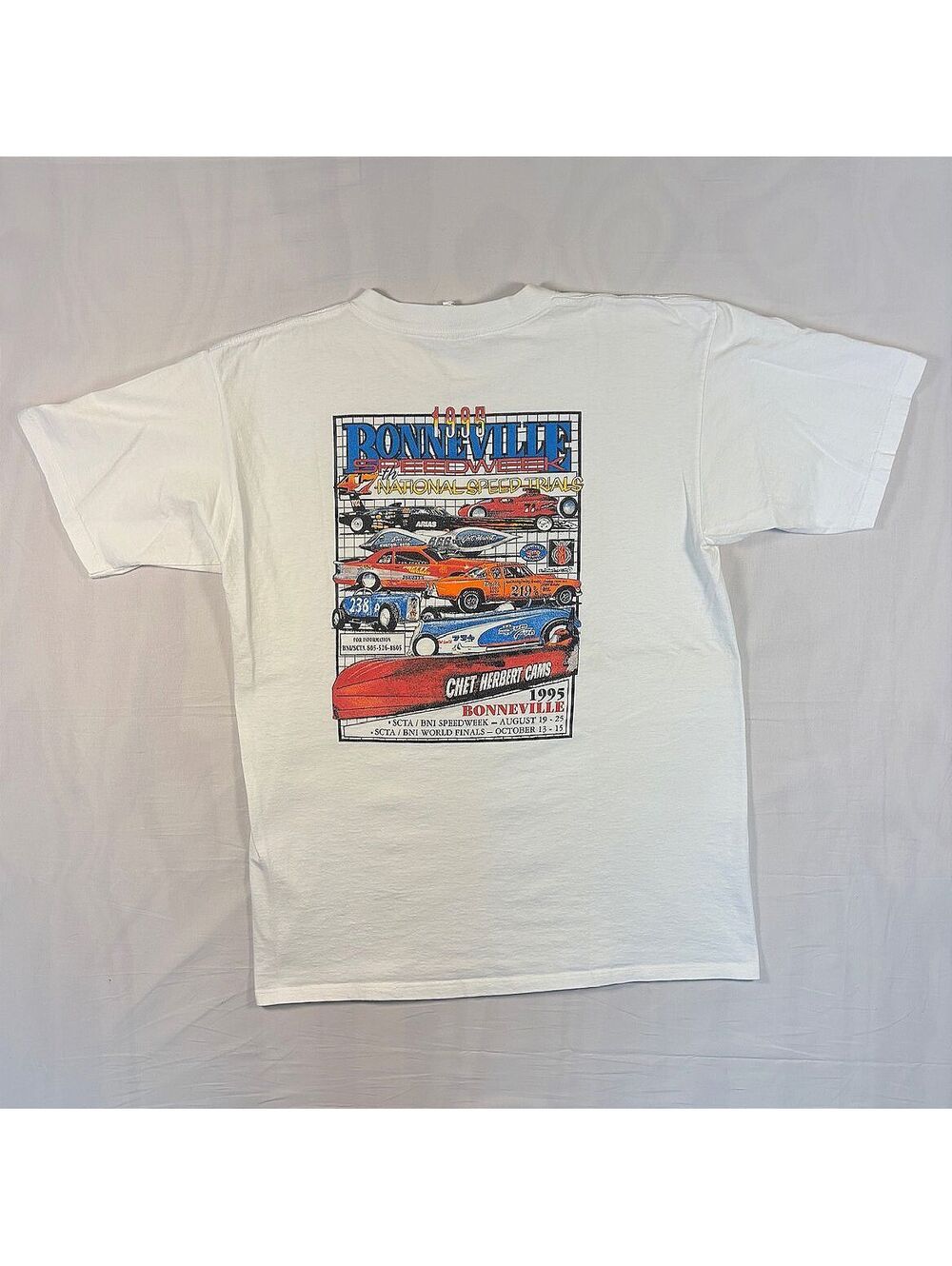 VTG 1995 Bonneville Speed Week 47th Annual National Speed Trials T-Shirt Size L